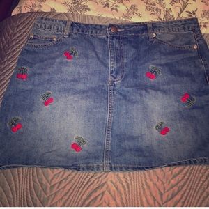 High Waisted Cherry Skirt